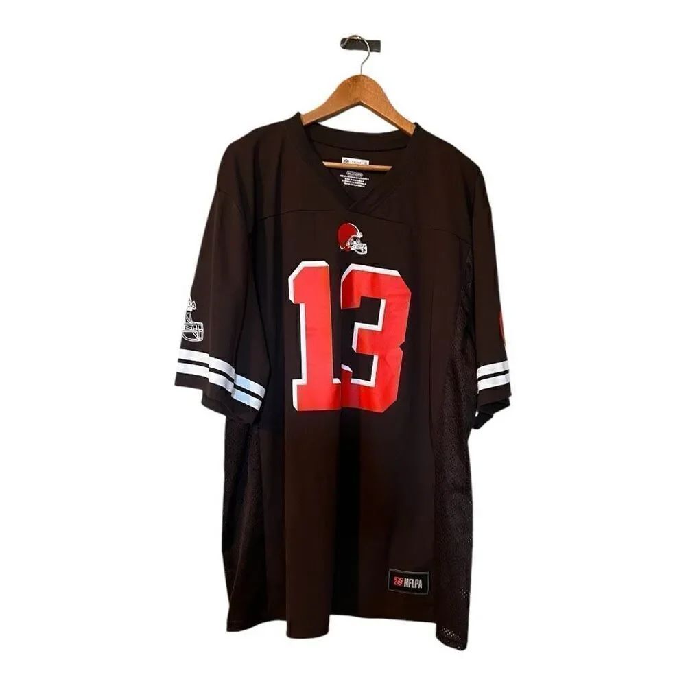 NFL Men's 2XL Cleveland Browns Odell Beckham Jr Jersey #13 Brown Orange Football